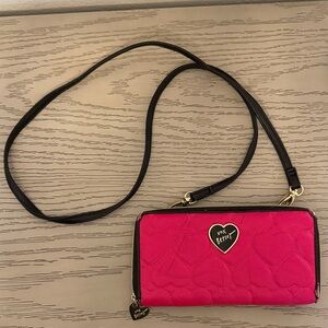 Pink Heart-Patterned Women's Bag